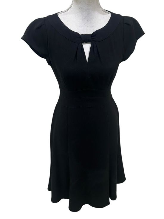 Nanette Lepore Dresses & Skirts - Nanette Lepore Black Fit-and-Flare Dress Bow Neckline cap sleeve lined size 6